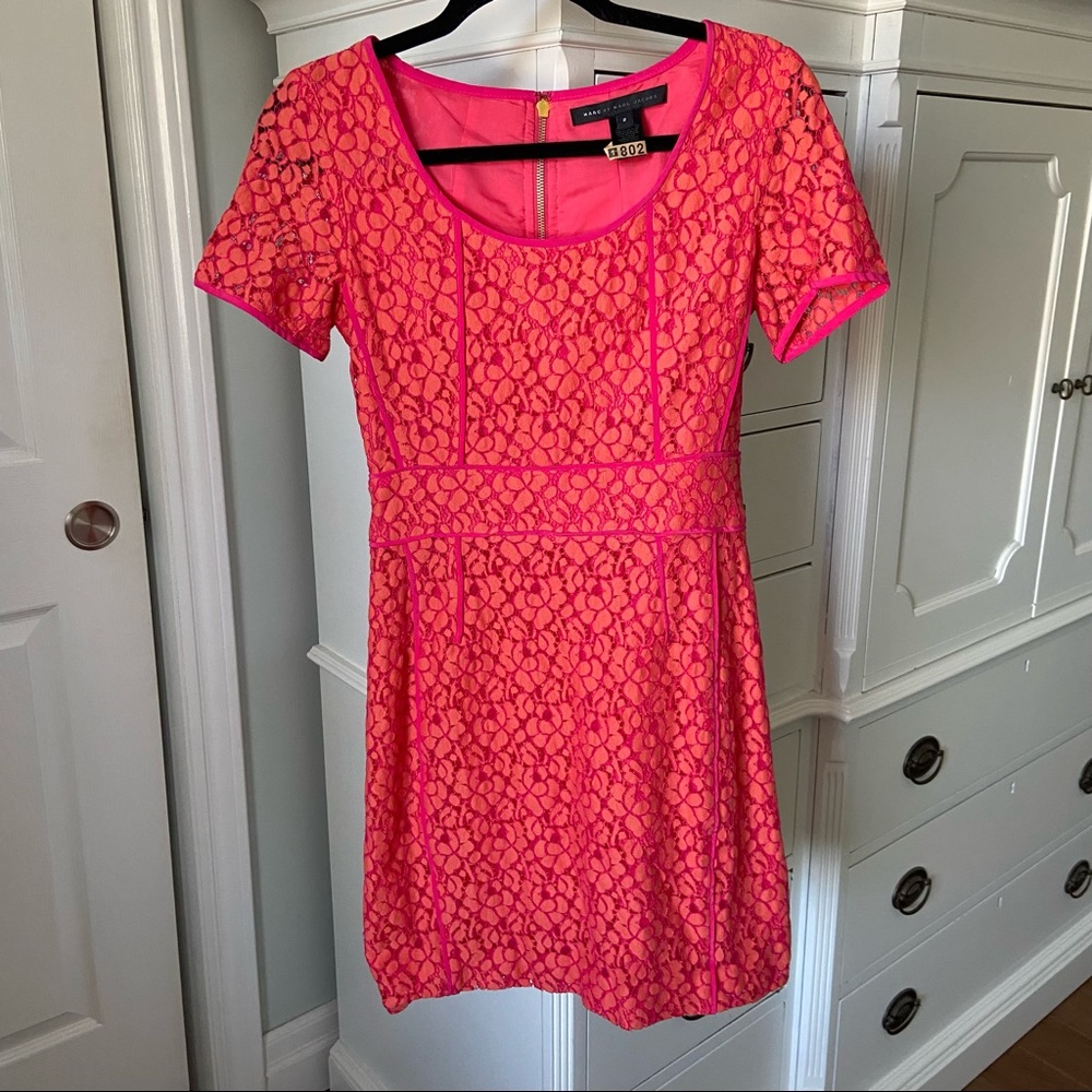 Marc by Marc Jacobs lace short sleeve mini dress